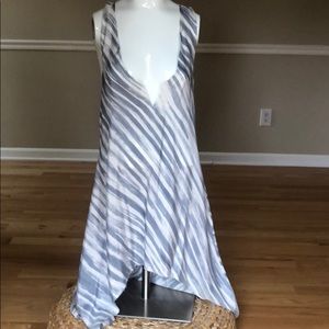 BB Dakota silk dress raw hem